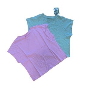 H&M New XS Boxy Tee Shirts Set Of Two